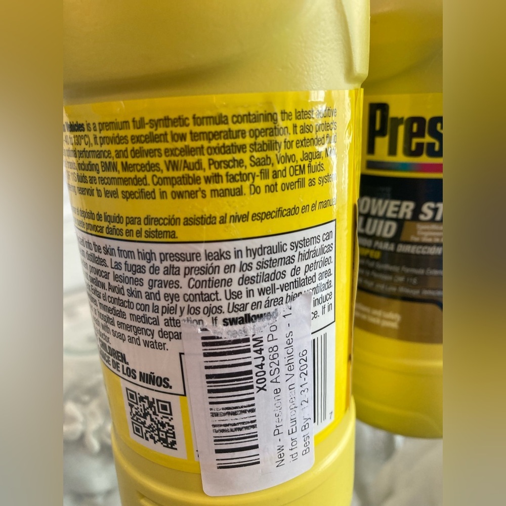🇪🇺 2x PRESTONE Power Steering Fluid EUROPEAN vehicles - Picture 3 of 7